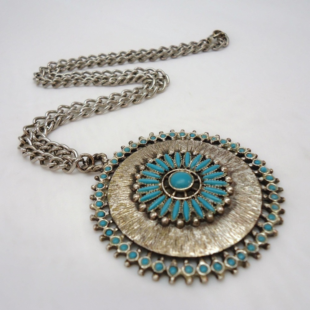 1972 Signed Vintage Florenta Pendant Necklace